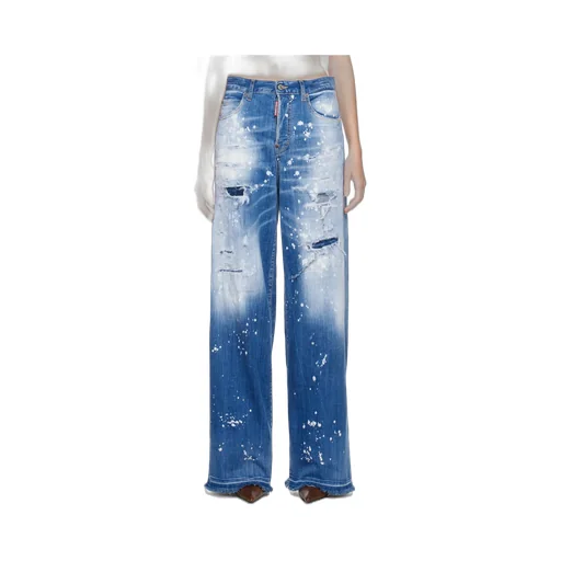 Straight Leg Distressed Jeans