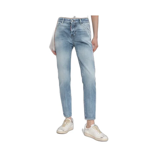 Light Diagonale Wash Cool Girl Distressed Jeans
