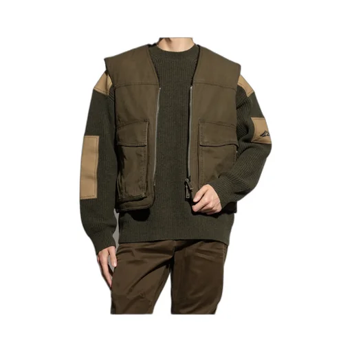 Logo-Embroidered Distressed Gilet