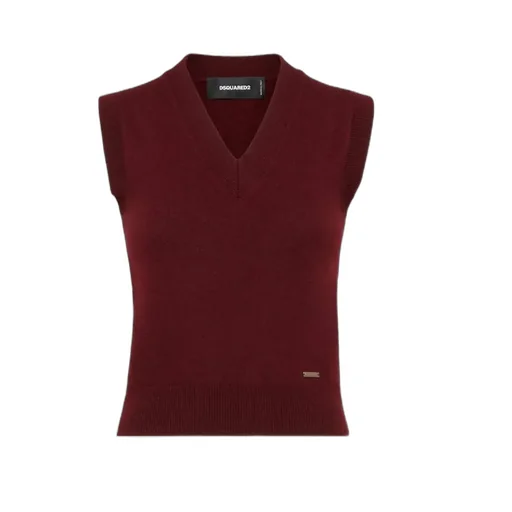 V Neck Knitted Vest
