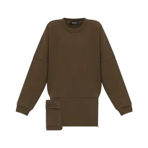Pocket Detailed Long Sleeved Dress