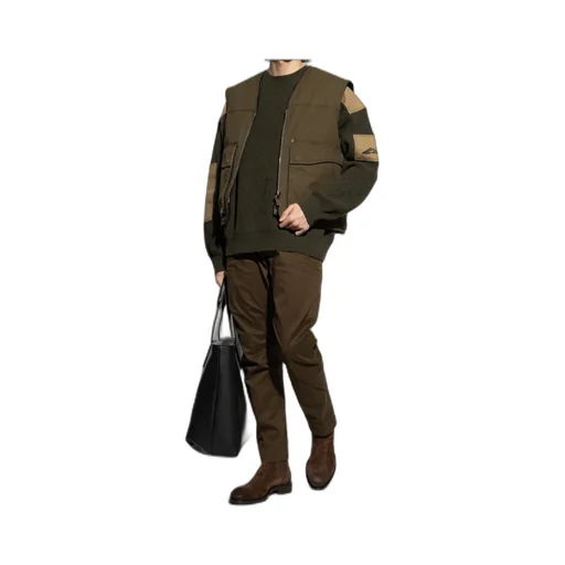 Logo-Embroidered Distressed Gilet