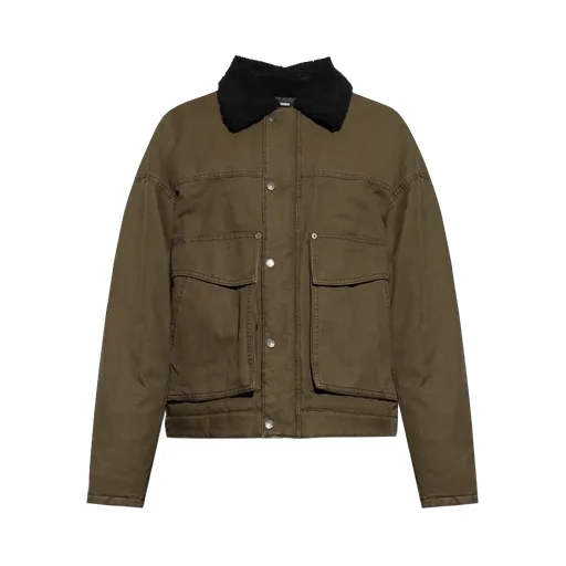 Logo-Embroidered Buttoned Jacket