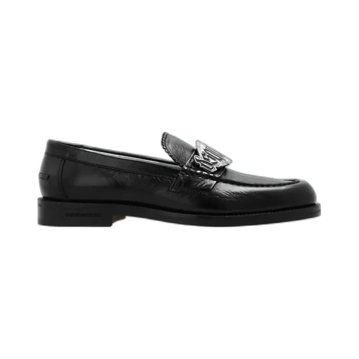Logo-Plaque Slip-On Loafers
