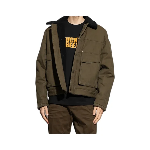 Logo-Embroidered Buttoned Jacket