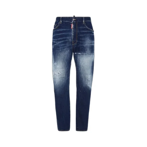 Distressed Stretch-Cotton Jeans