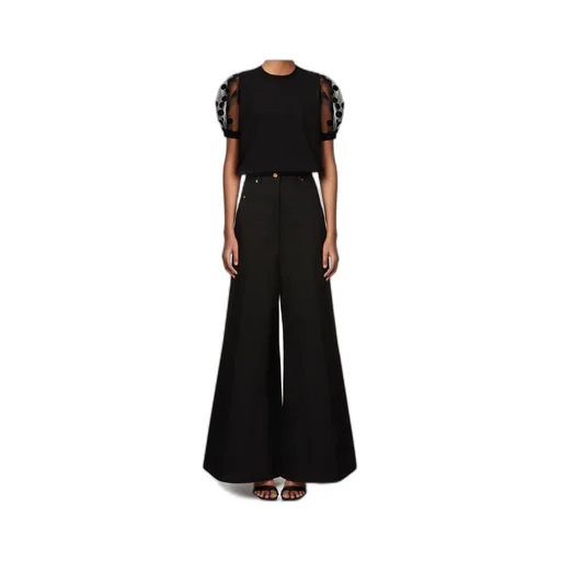 Wide-Leg Flared Pants