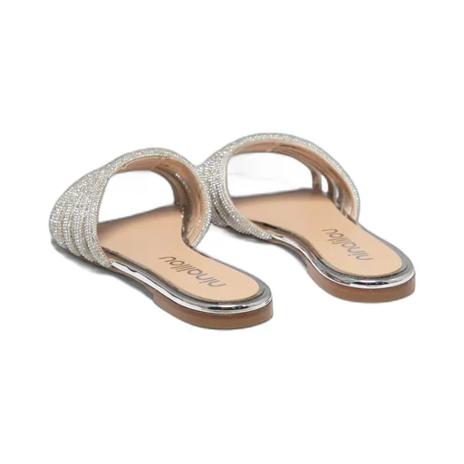 Embellished-Strap Flat Sandals