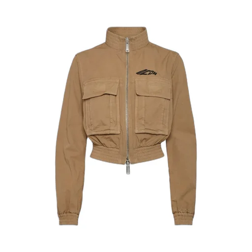 Stand Up Collar Short Jacket