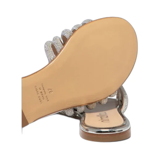 Embellished-Strap Flat Sandals