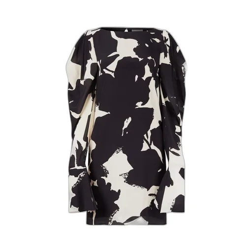 Abstract-Print Silk-Twill Dress