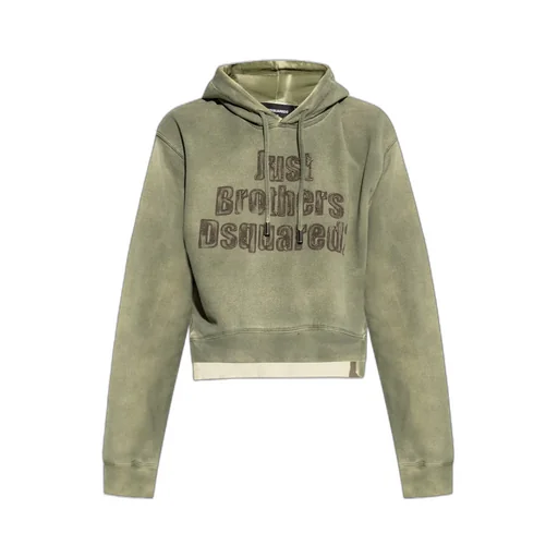 Logo Detailed Cropped Hoodie