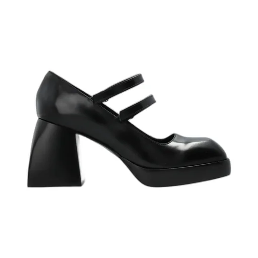 Double Strap Block Heel Pumps