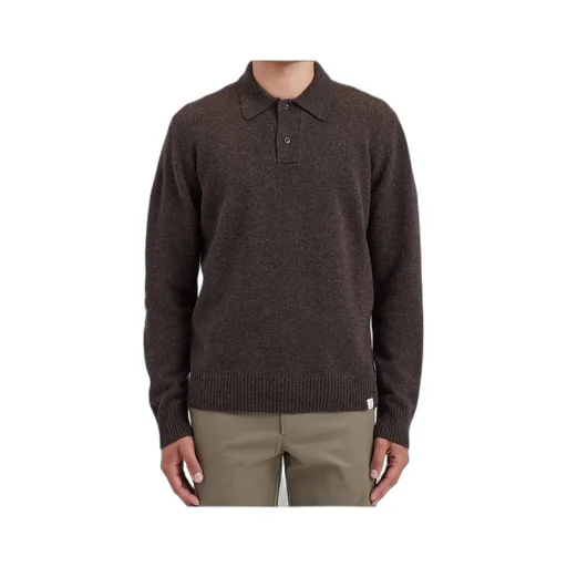 Long-Sleeved Wool Polo Shirt