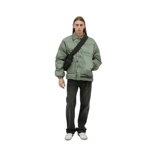 Logo Sticker Snap Tab Casual Jacket