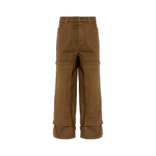 Logo Embroidered Straight Leg Trousers