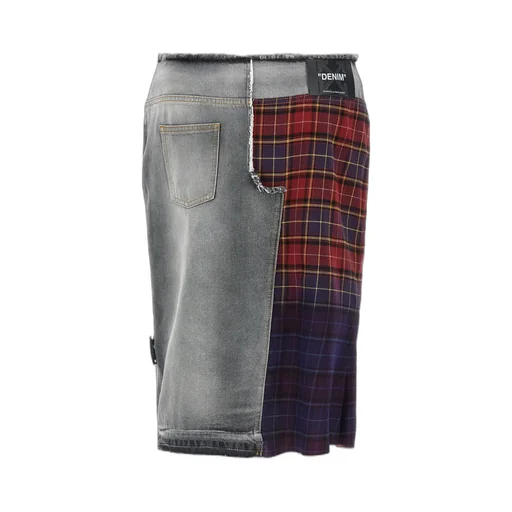 Patchwork Logo Embroidered Skirt