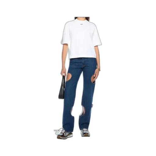 Cut-Out Detail Jeans