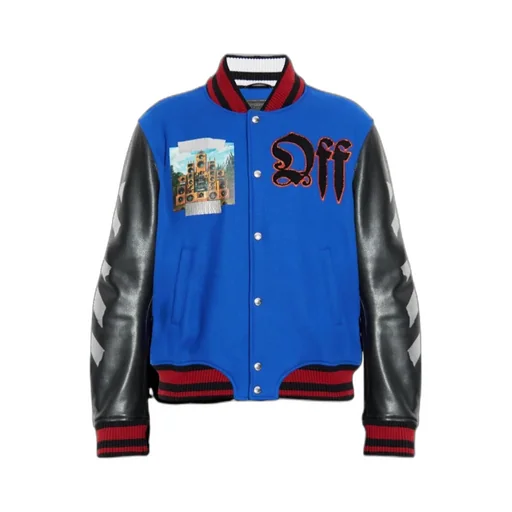 Logo Flocked Button-Up Jacket