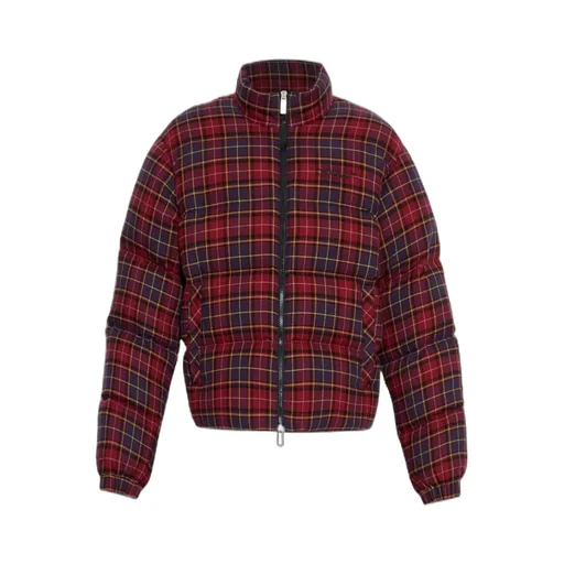Tartan Zip-Up Down Jacket