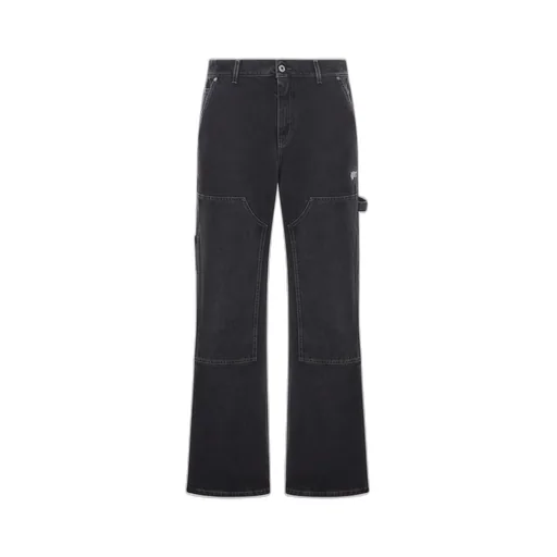 Logo Patch Straight Leg Jeans