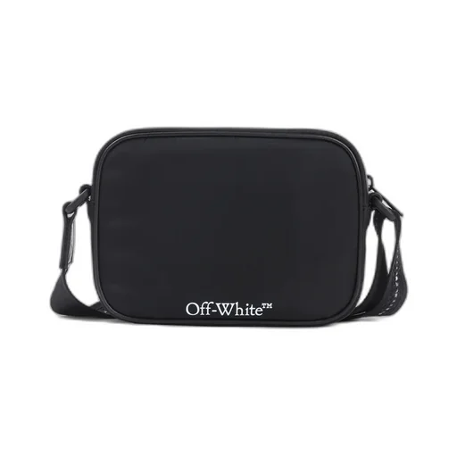 Logo Printed Zip-Up Messenger Bag