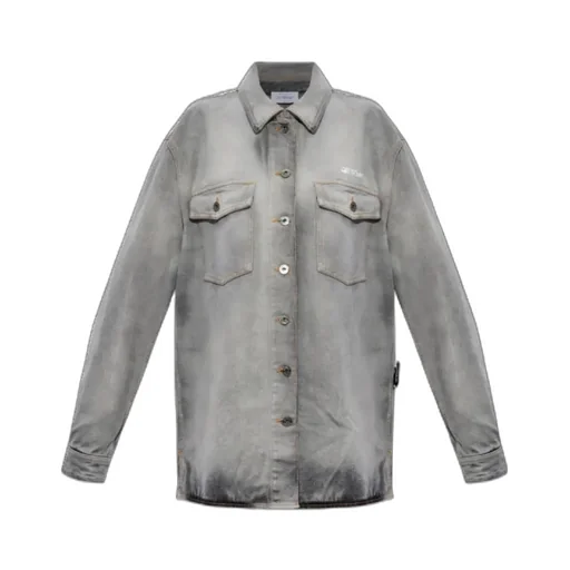 Logo Printed Denim Shirt