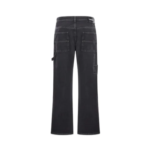 Logo Patch Straight Leg Jeans