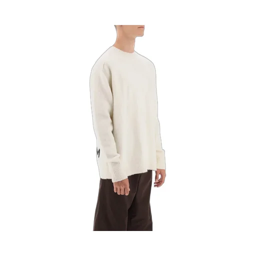 Logo Intarsia-Knit Wool Jumper