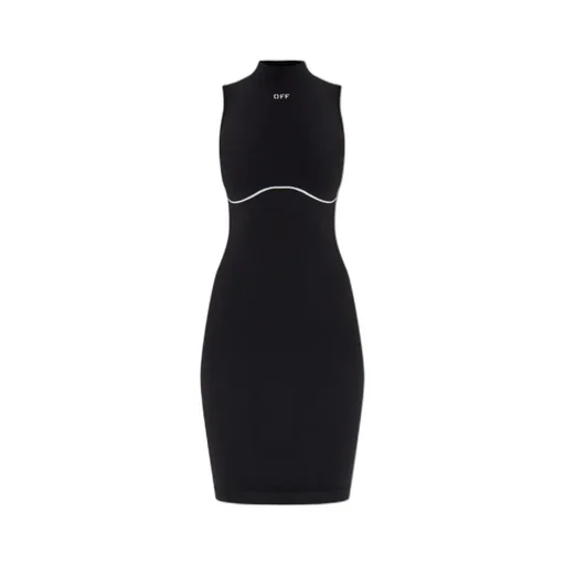 Logo Detailed Sleeveless Fitted Dress