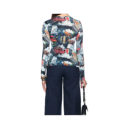All-Over Printed Crewneck Top