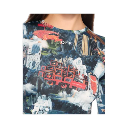 All-Over Printed Crewneck Top