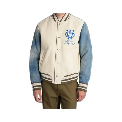 Logo Embroidered Button-Up Jacket