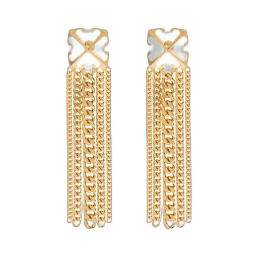 Logo Plaque Chained Earrings