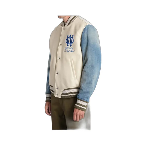 Logo Embroidered Button-Up Jacket