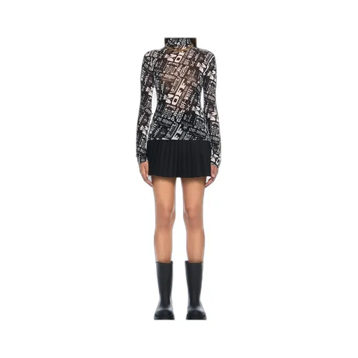 All-Over Printed Long-Sleeved Top