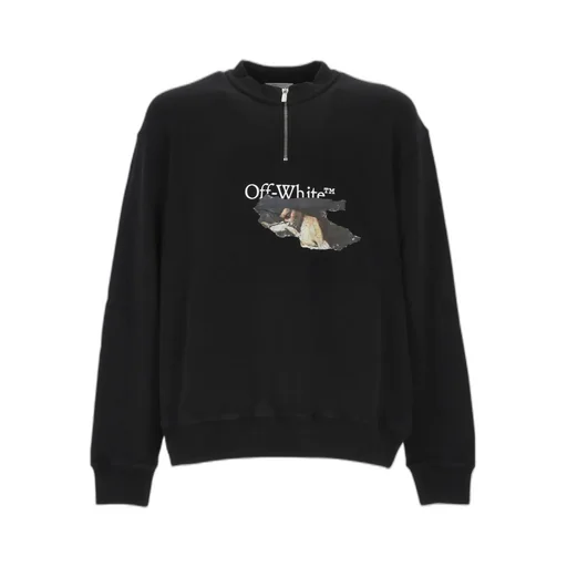 Logo Printed Zip Detailed Sweatshirt