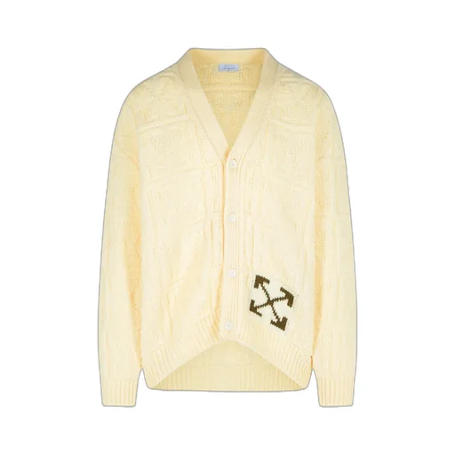 Arrow Stitch Knit Cardigan