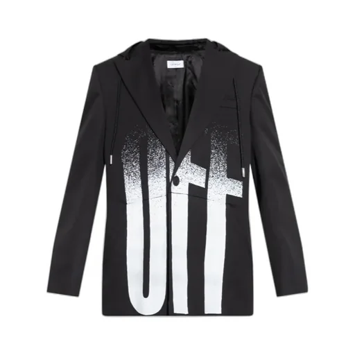 Logo Printed Hooded Jacket