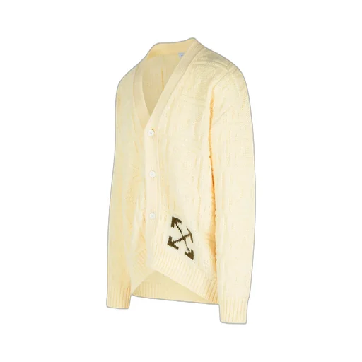 Arrow Stitch Knit Cardigan