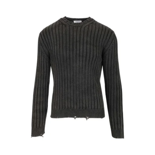 Distressed Arrow Rib Knit Jumper