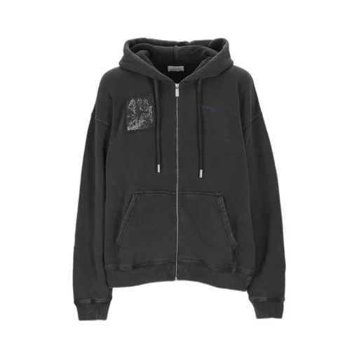 Zip-Up Drawstring Hoodie