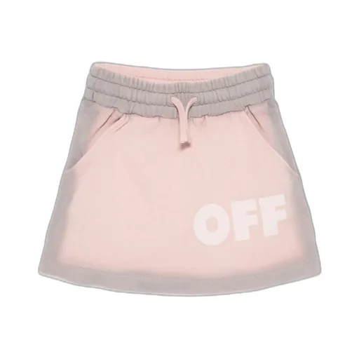 Drawstring-Waist Logo-Print Skirt