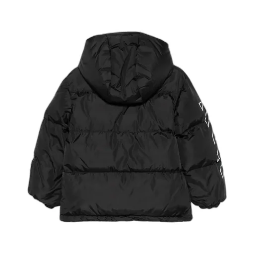 Logo Printed Hooded Padded Jacket