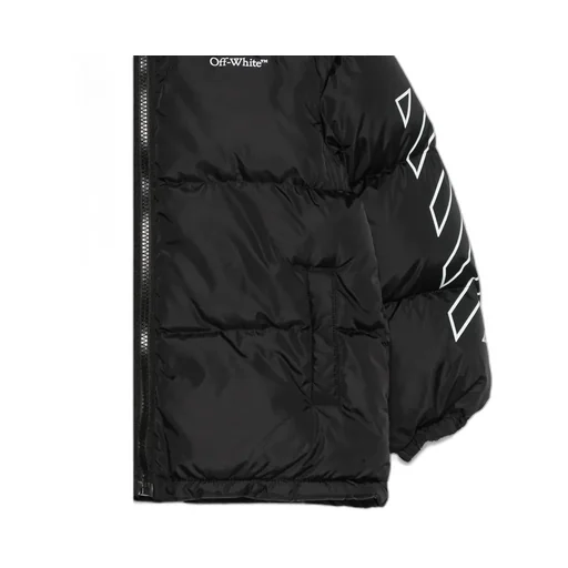 Logo Printed Hooded Padded Jacket