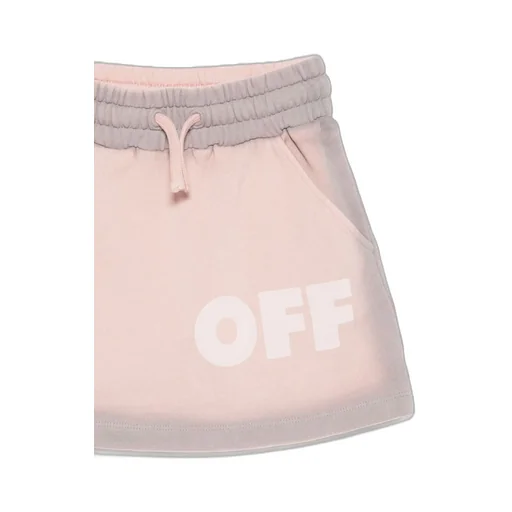 Drawstring-Waist Logo-Print Skirt