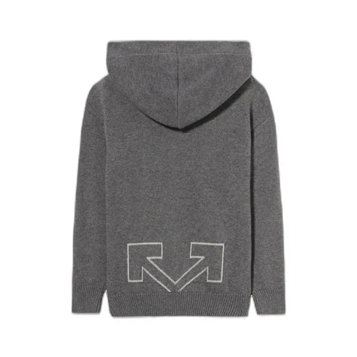 Arrow Patterned Long-Sleeved Hoodie