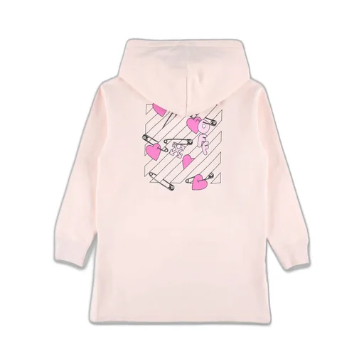 Pop Heart Printed Hooded Dress