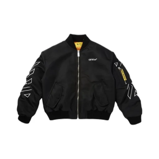 Arrow-Sleeve Bomber Jacket