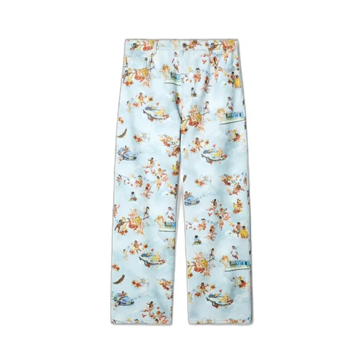 Fresco Printed Straight Leg Jeans